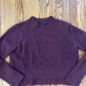 All Saints Women's Burgundy Crewneck Sweater